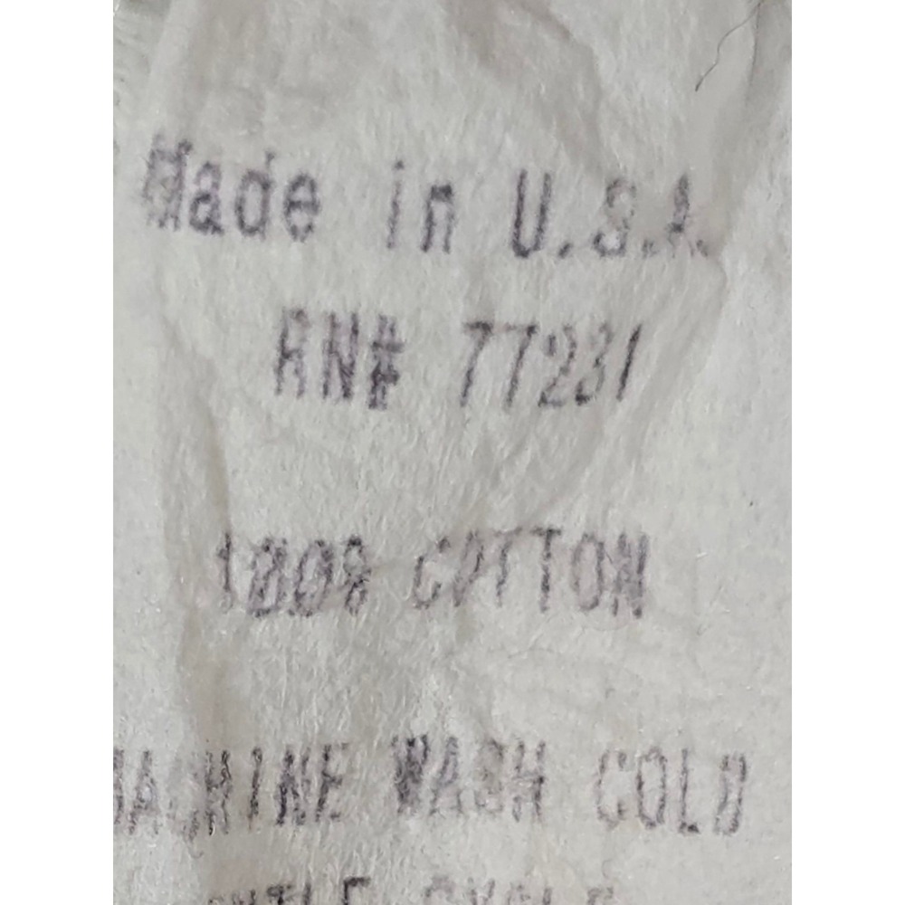 DWSF Vintage White Textured 100% Cotton Elastic Waist Pants Made‎ in USA 26x27 - Picture 3 of 10